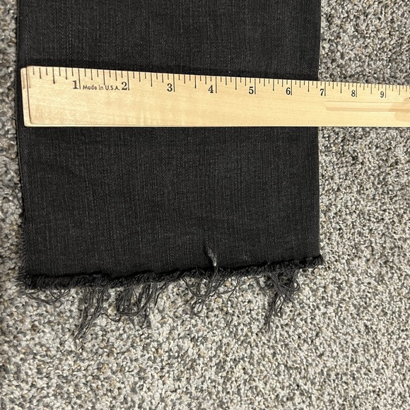 Madewell Jeans Womens 26 Black Cali Demi Bootcut Button Fly Dark Wash Denim - Picture 9 of 11